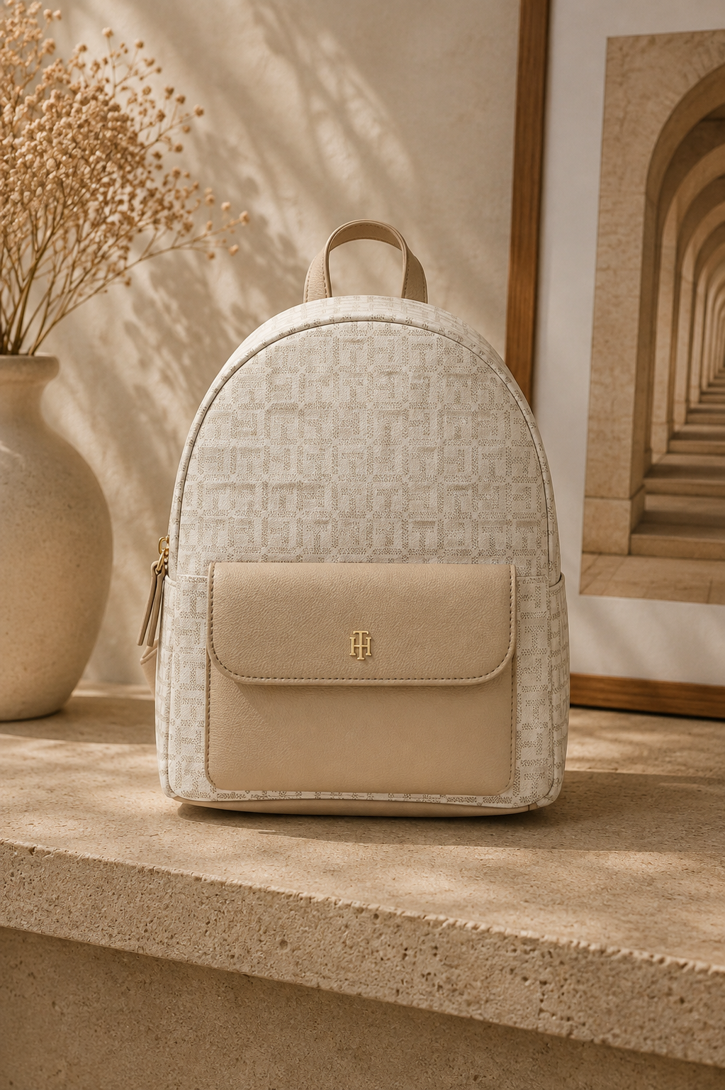 Mochila Monograma Crema Tommy Hilfiger - producto
