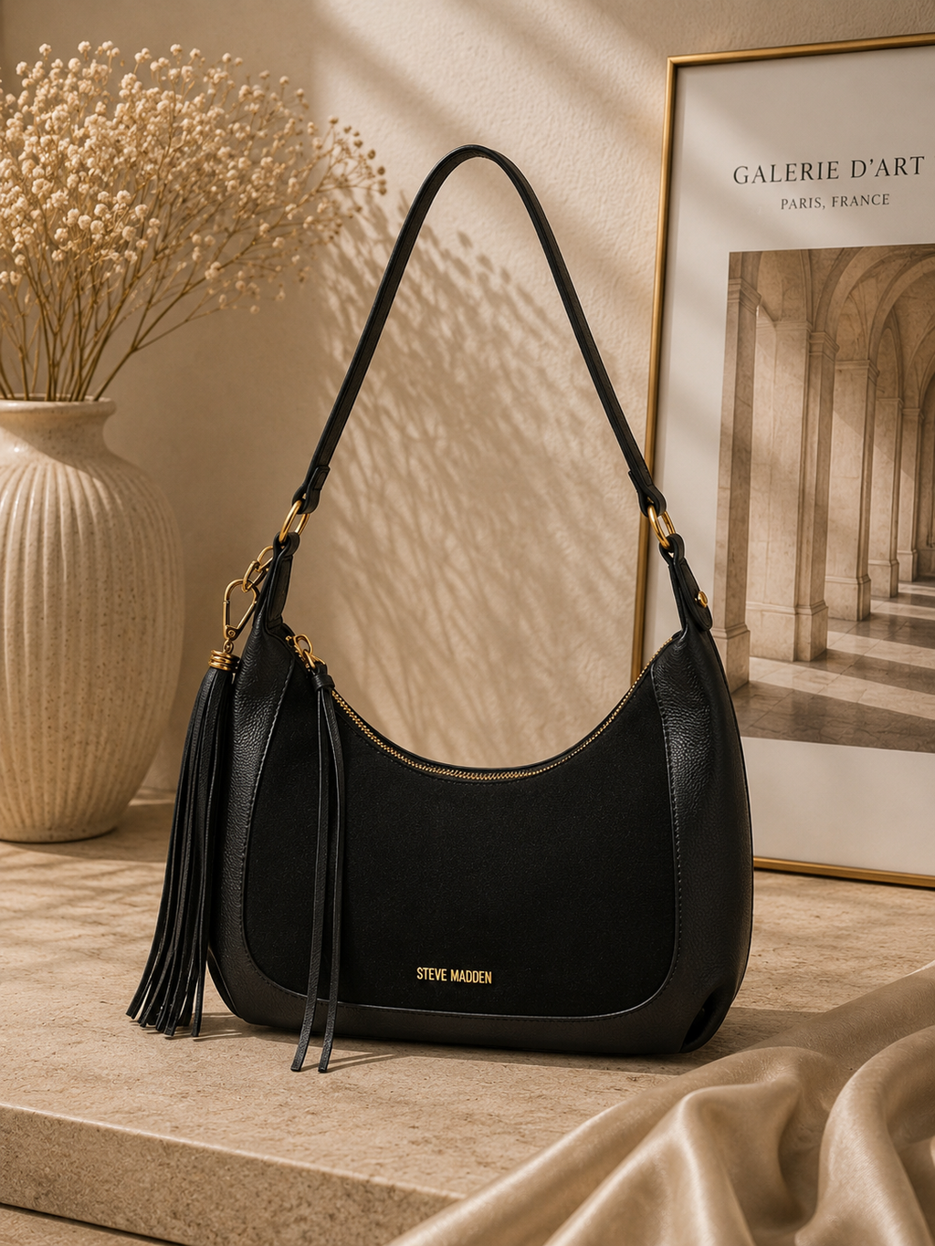 Shoulder Bag Steve Madden Claire Negro
